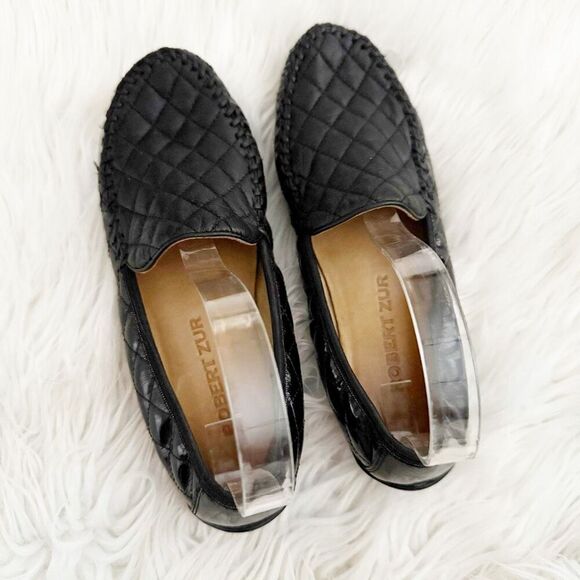 ROBERT ZUR x NORDSTROM | Quana Black Quilted Glove Leather Driving Loafers | 7 - Picture 2 of 7